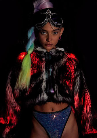 Volcanic Light-Up Faux Fur Jacket