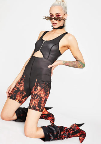 Blazing Glory Cut-Out Romper