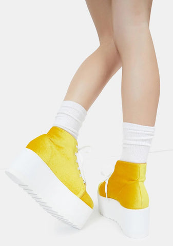 Yellow Barletta Platform Sneakers