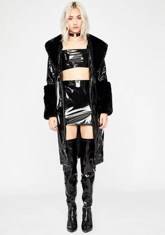 Midnight Trending Charm Vinyl Coat