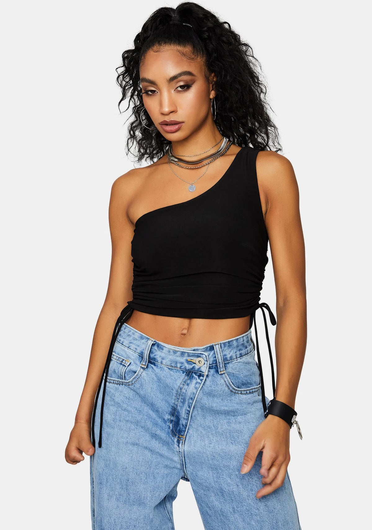 Sassy Sweet Talker Shoulder Crop Top