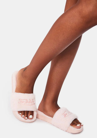 Blush Jax Fur Slides