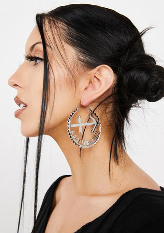 Reppin' Sagittarius Hoop Earrings