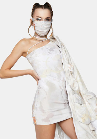 Dirty Asymmetric Mini Dress