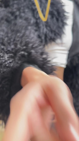 Midnight Hype Faux Fur Shrug - Black