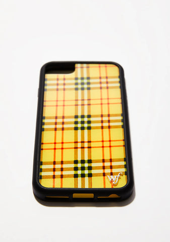 Yellow Tartan iPhone Case