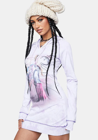 My Fiery Friend Hooded Dress