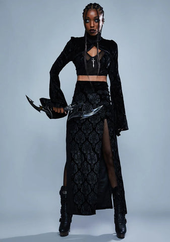 Too Far Gone Velvet Shrug