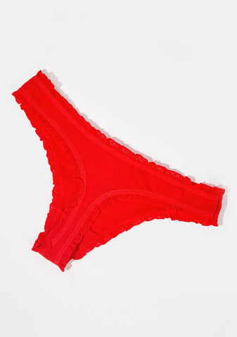 Red Christmas And Chill Thong