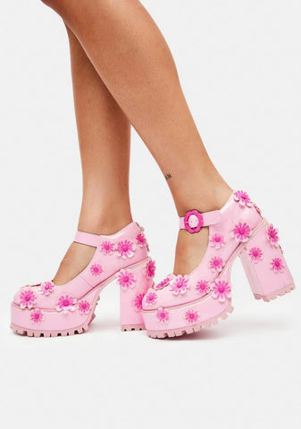 What's The Buzz Floral Mary Janes