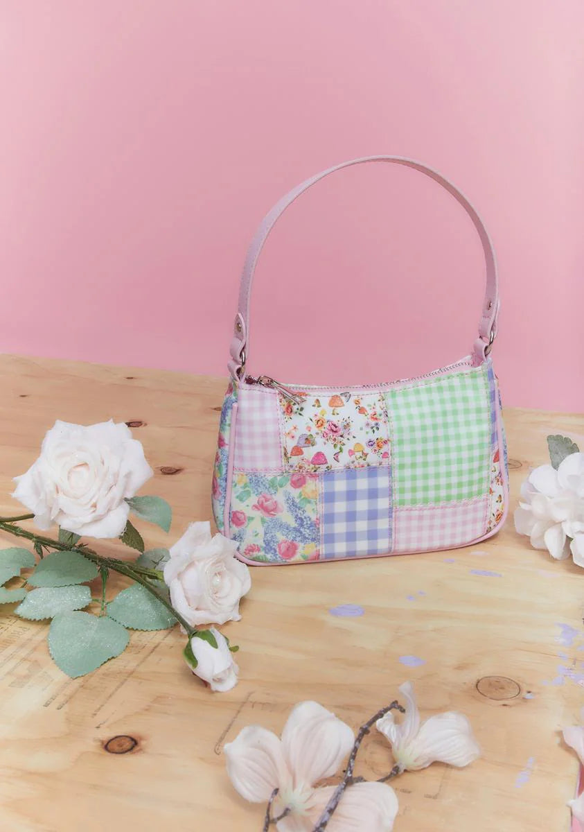 Planting Dreams Patchwork Baguette Bag