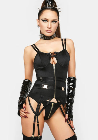 On Your Buckle List Bustier Set