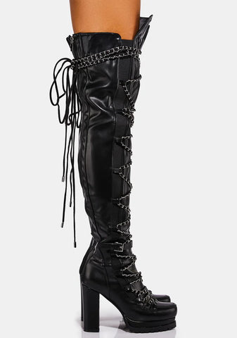 Baddest In The Room Platform Boots