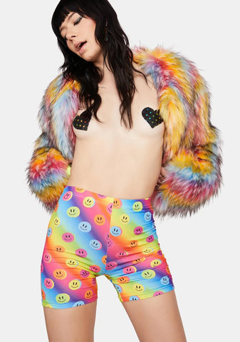 Never Been Happier Biker Shorts