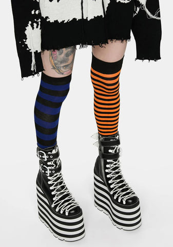 Striped Double Stacked Traitor Boots