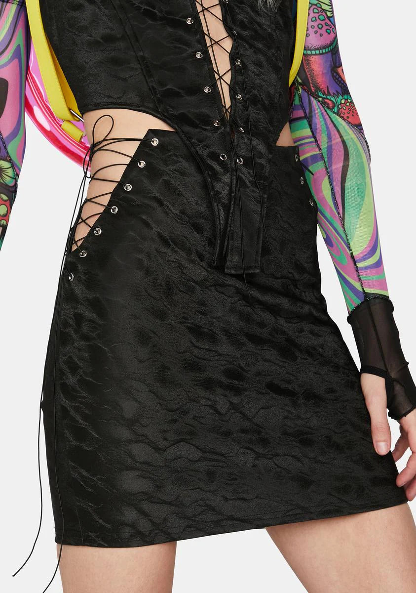 Wicked New Dramatics Lace-Up Skirt