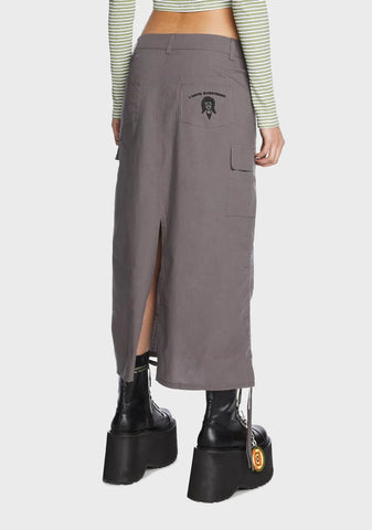 The Misery Chick Midi Cargo Skirt