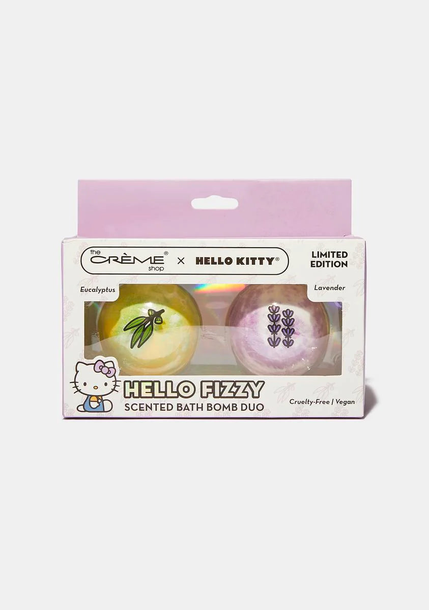Hello Kitty Hello Fizzy Scented Bath Bomb Duo Eucalyptus & Lavender