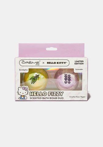 Hello Kitty Hello Fizzy Scented Bath Bomb Duo Eucalyptus & Lavender