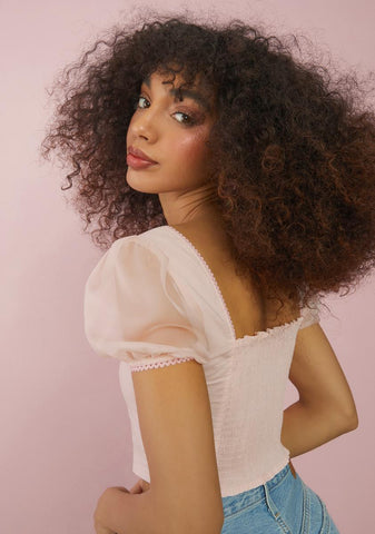 Blush French Summer Crop Top