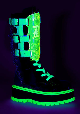 Slime Monster UV Reactive Boots