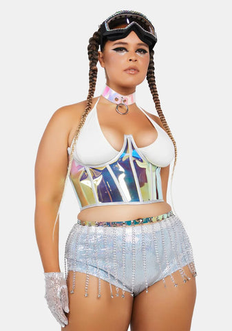 Holographic All Dripped Out Chain Belt