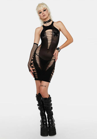 Blackout Back 2 Basixxx Mini Dress