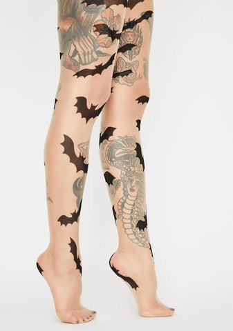 Winged Mystery Bat Tights