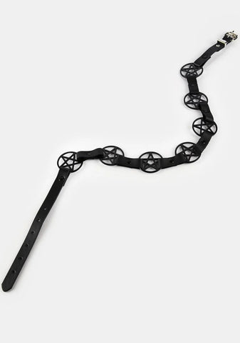 Black Pentagram Belt