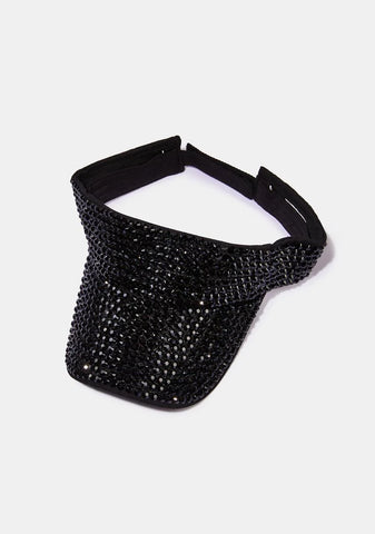 Dark Fresh Drip Rhinestone Visor
