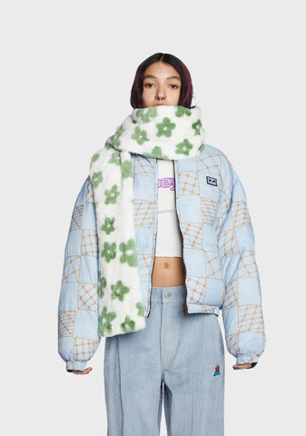 Sage In Due Time Floral Scarf