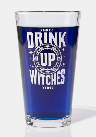 Drink Up Witches Pint Glass