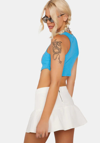 Trumpet Lace-Up Mini Skirt