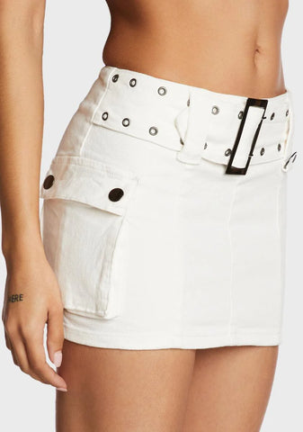 Roux Belted Mini Skirt