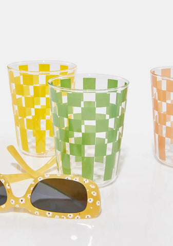 Charming Me Checkered Cup Set