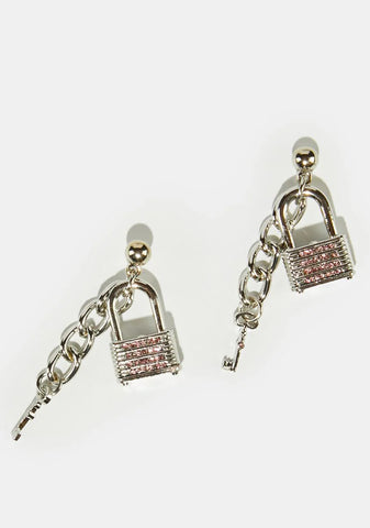 My Devotion Padlock Earrings