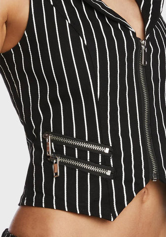 Deadly Souls Pinstripe Vest