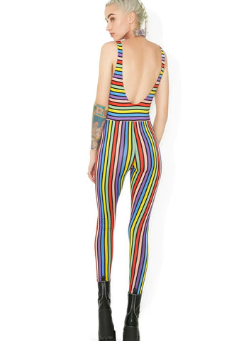 Over The Rainbow Striped Jumpsuit