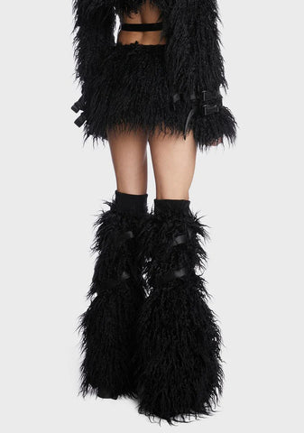 Unsightly Scenes Faux Fur Leg Warmers