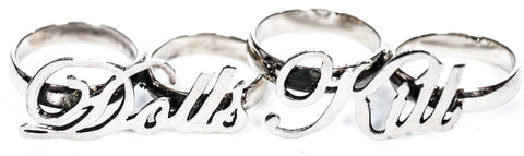 "Dolls Kill" Knuckle Duster Ring Set