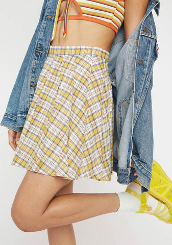 Yellow Plaid Emily Skirt