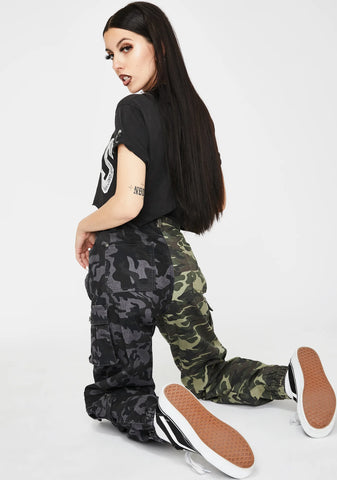 Two Tone Camo Cargo Pants