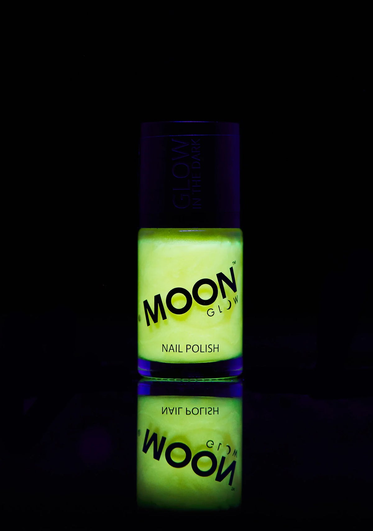 Neon Yellow UV Glitter Nail Varnish