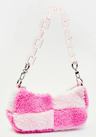 Spoil Myself Fuzzy Shoulder Bag