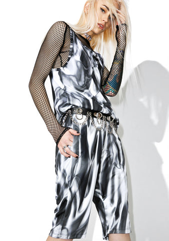 Liquid Silver Shorts