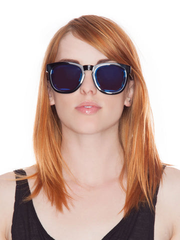 Classic Fox Mirror Sunglasses - Black