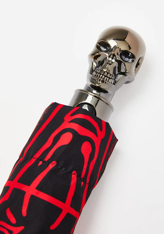Skull Handle Goathead Umbrella