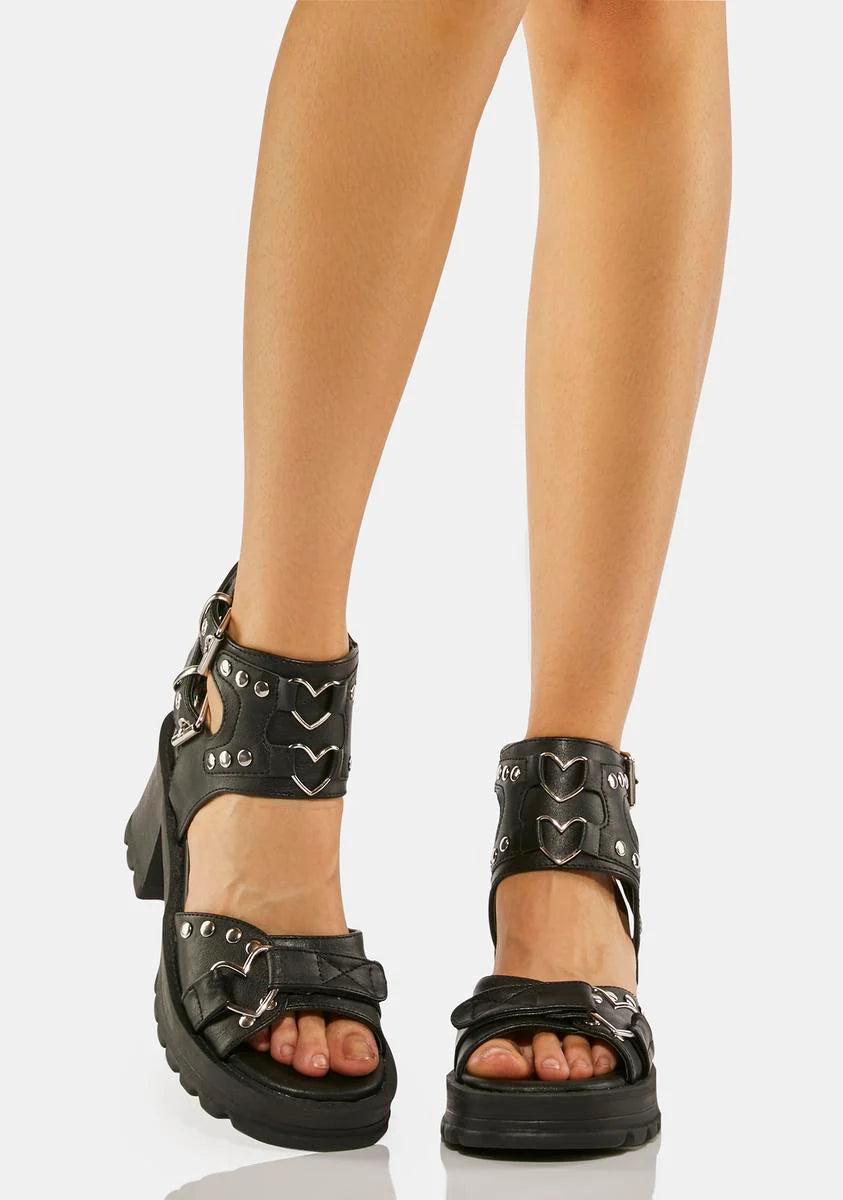 Bratty-07 Buckle Sandals