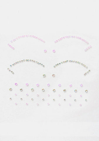 Lavender Iridescent Cut Crease Face Jewels