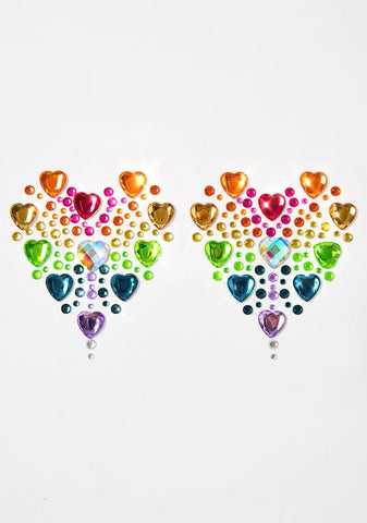 Love Groove Rainbow Pasties N' Loose Glitter Set